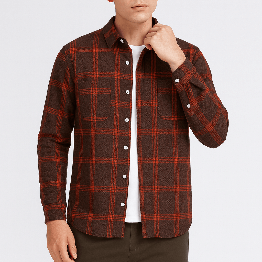 LUXEOUTFIT | Check Button Shirt