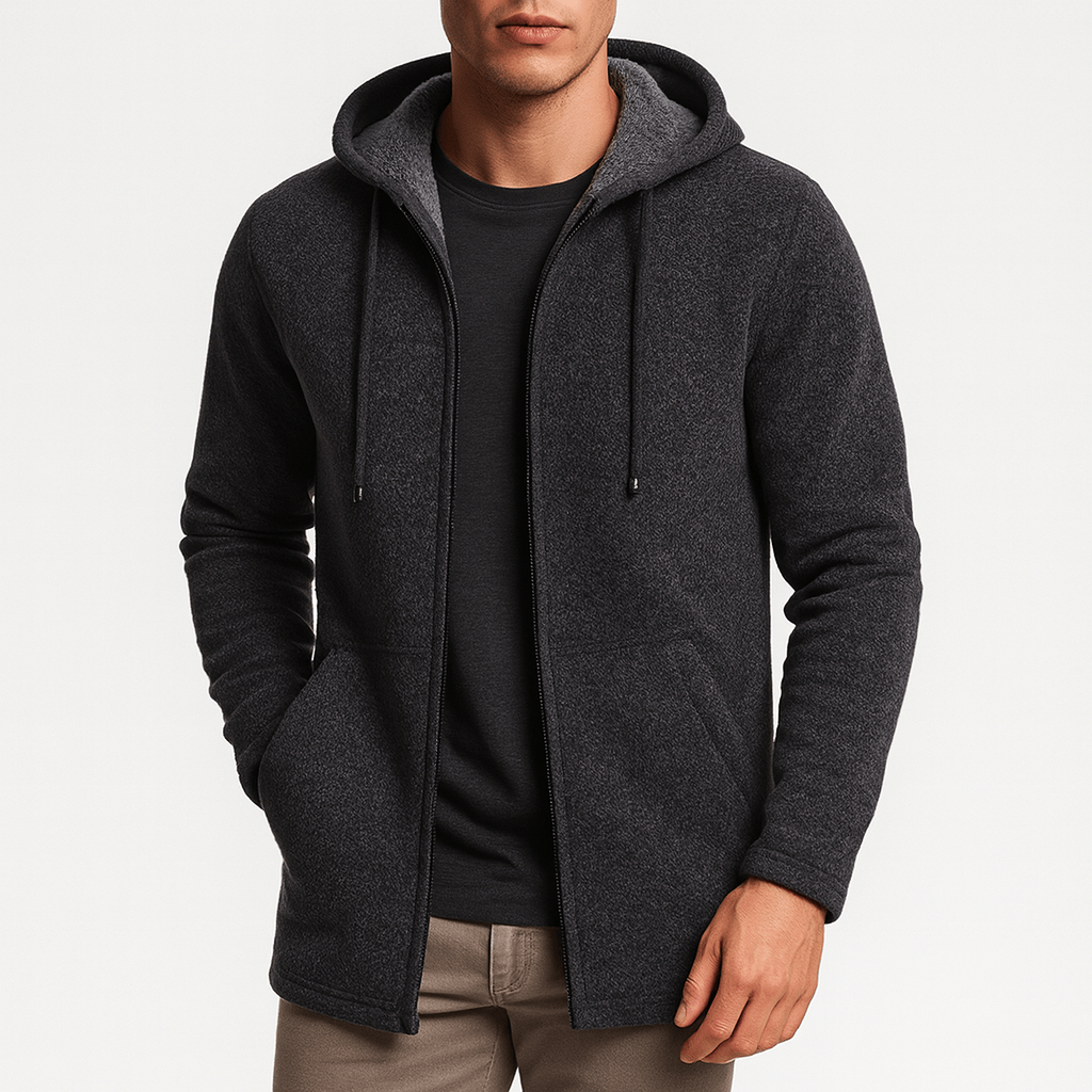 LUXEOUTFIT | Chenille Hood Cardigan