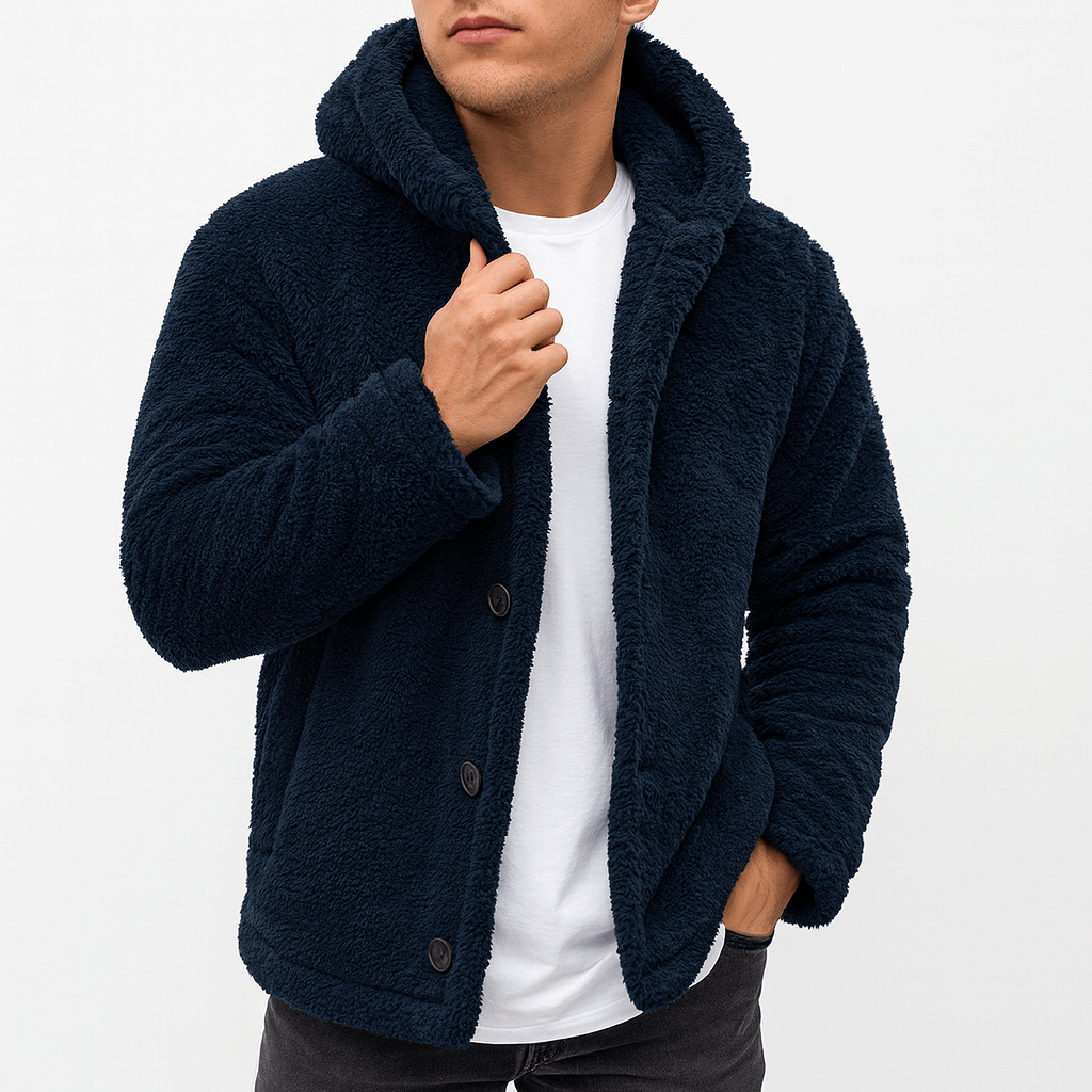 LUXEOUTFIT | Fleece Hooded Cardigan