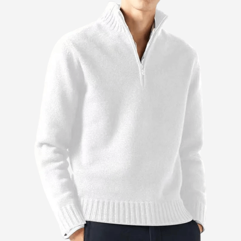 LUXEOUTFIT | Half-Zip Knit Sweater