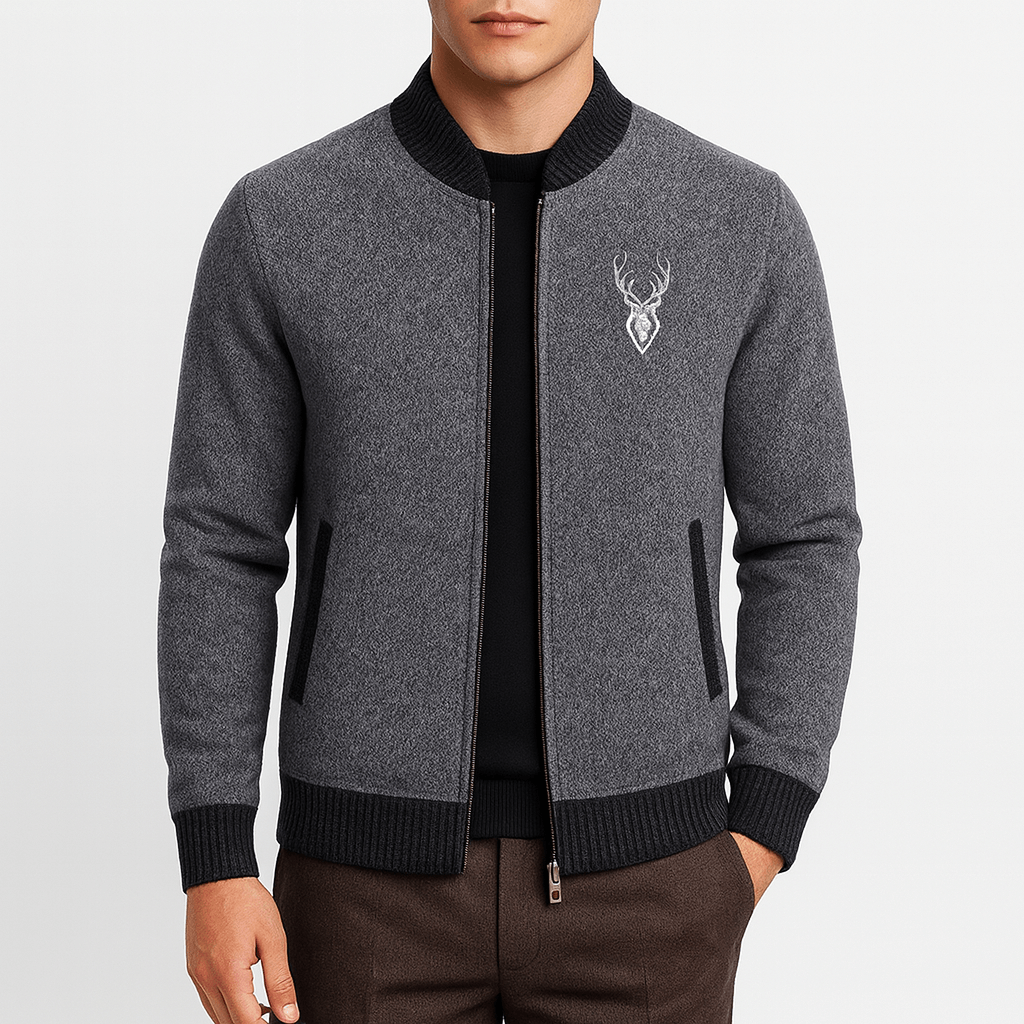 LUXEOUTFIT | Knit Zip Sweatshirt