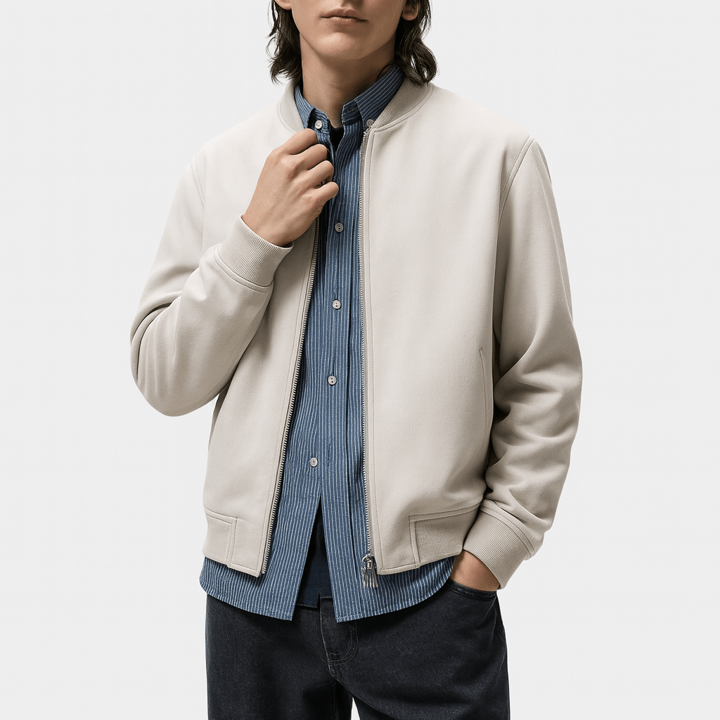 LUXEOUTFIT | Leather Bomber Jacket