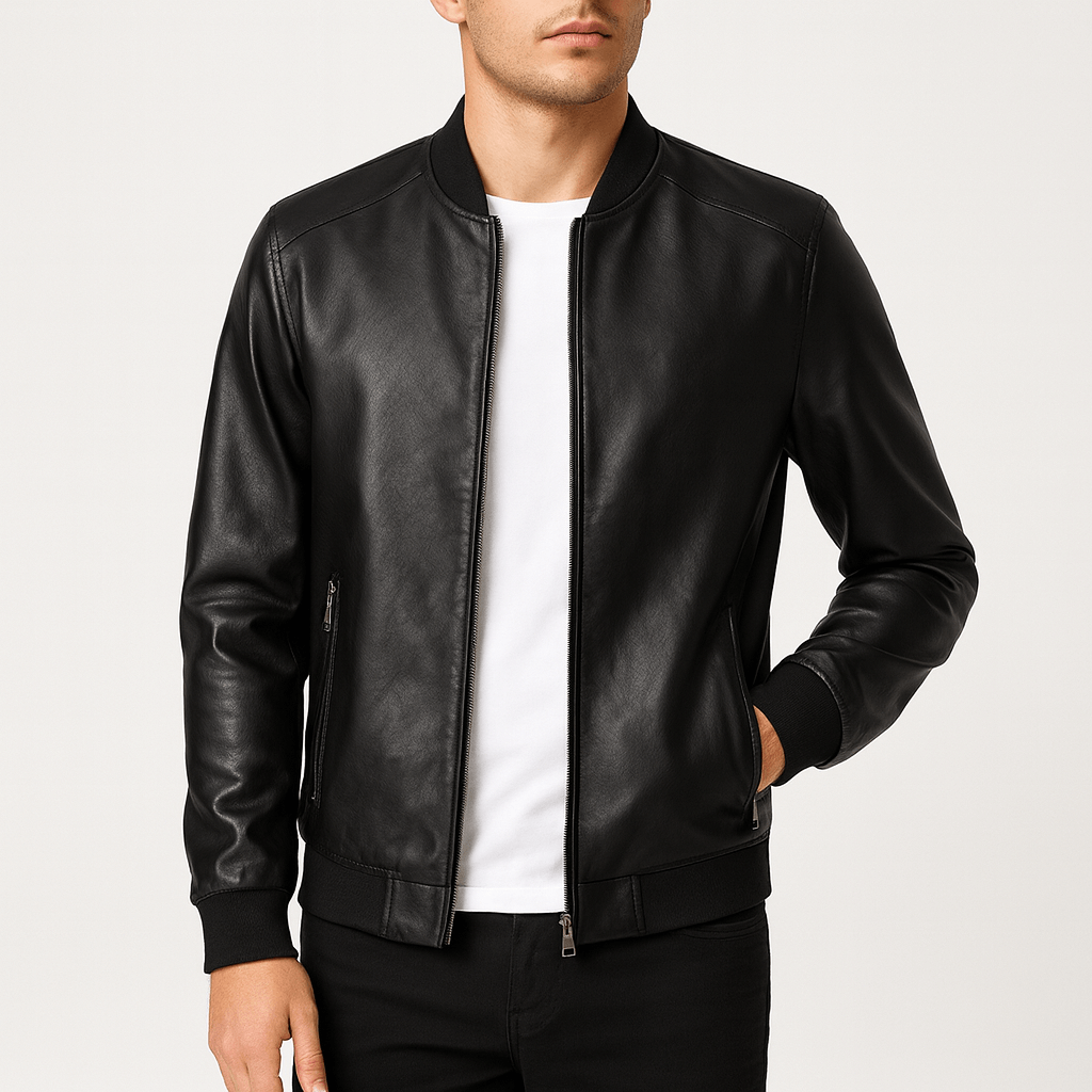 LUXEOUTFIT | Leather Bomber Jacket