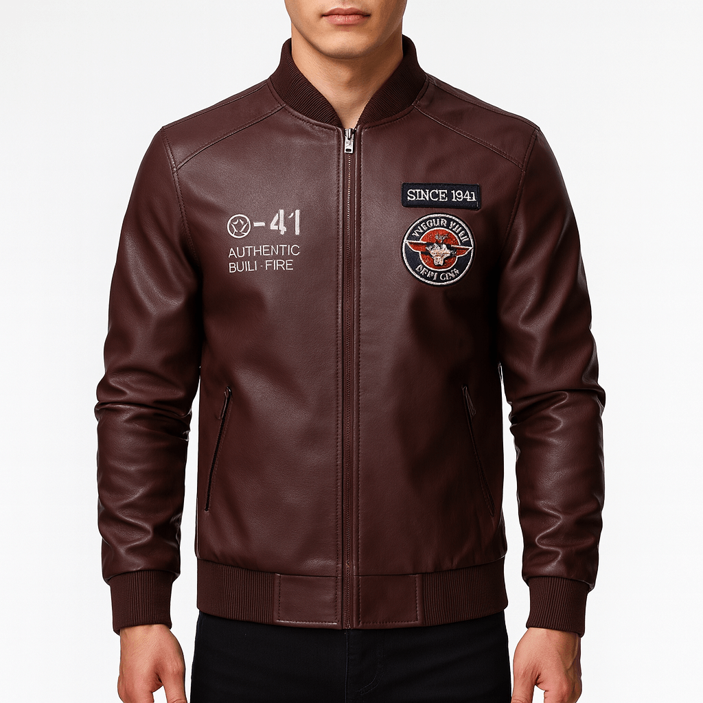 LUXEOUTFIT | Leather Patch Jacket