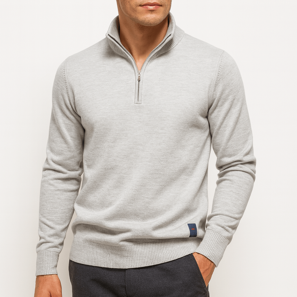 LUXEOUTFIT | Quarter-Zip Fitted Sweater