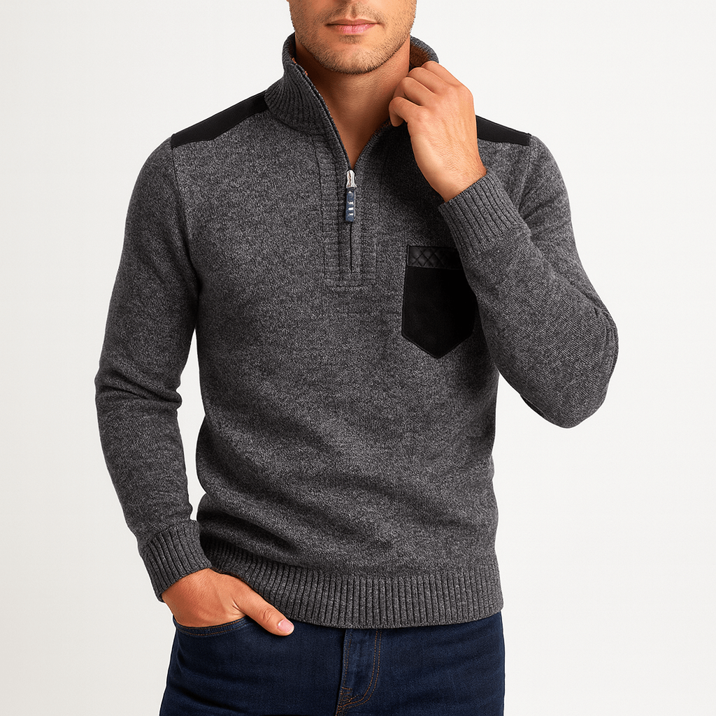 LUXEOUTFIT | Quarter-Zip Sweater