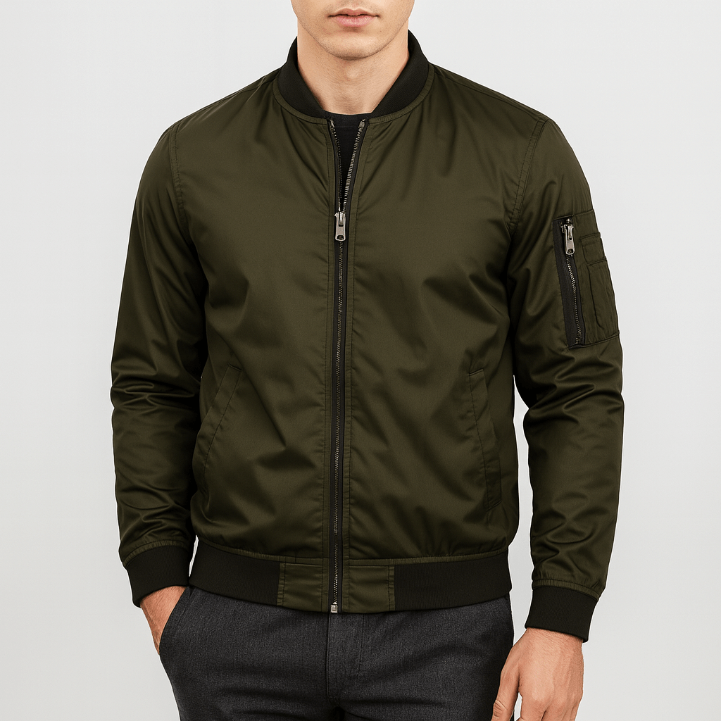 LUXEOUTFIT | Ribbed Collar Bomber