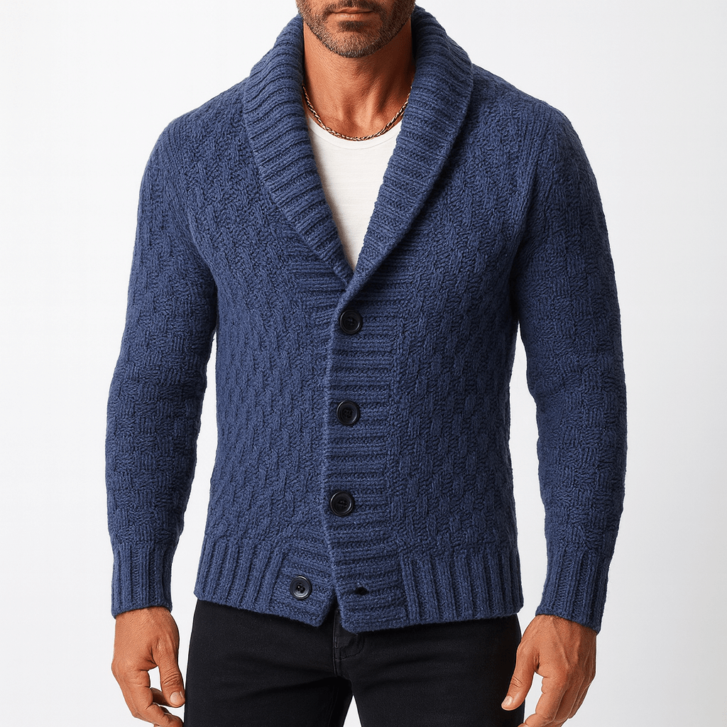 LUXEOUTFIT | Shawl Collar Cable Knit Cardigan