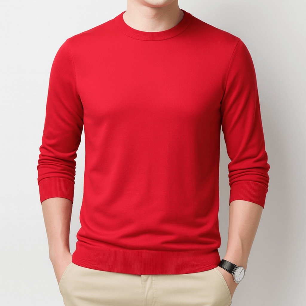 LUXEOUTFIT | Slim Fit Long-Sleeve T-Shirt