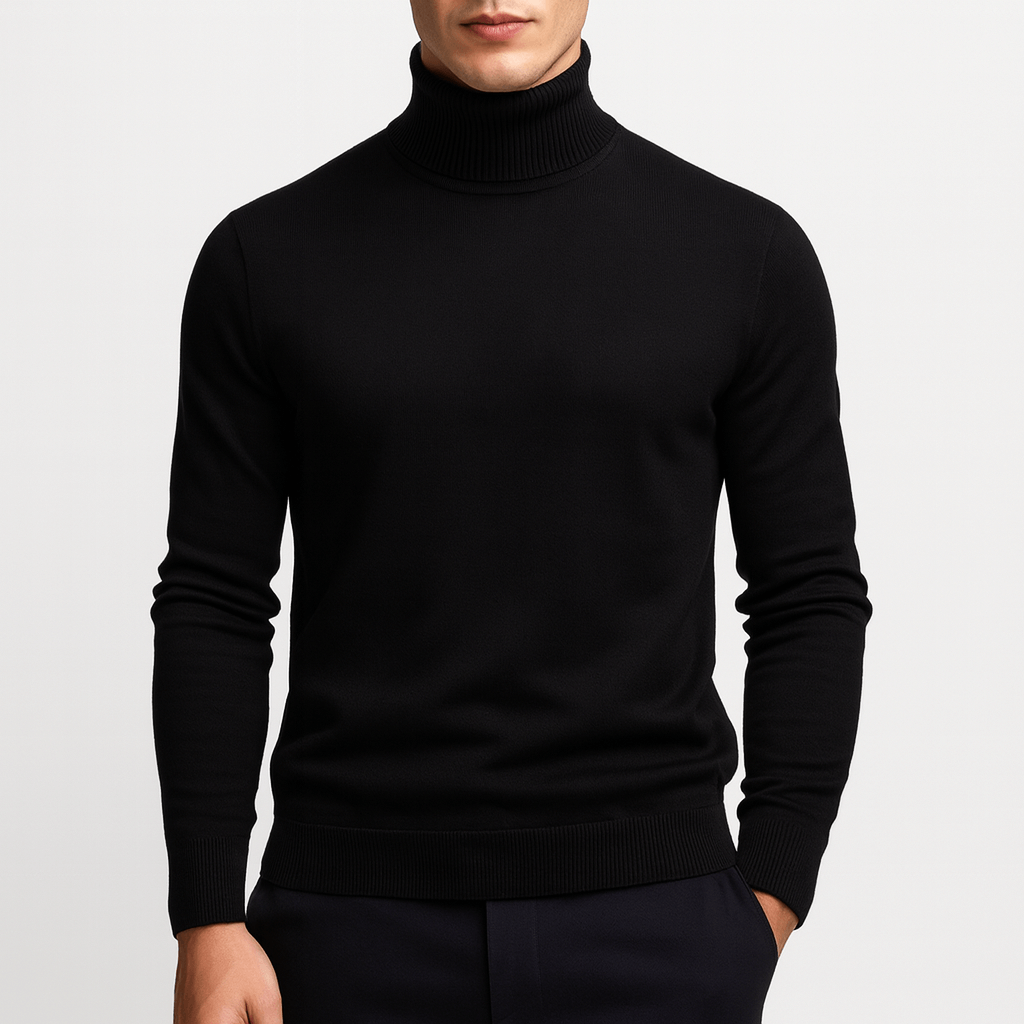 LUXEOUTFIT | Solid Turtleneck Sweater