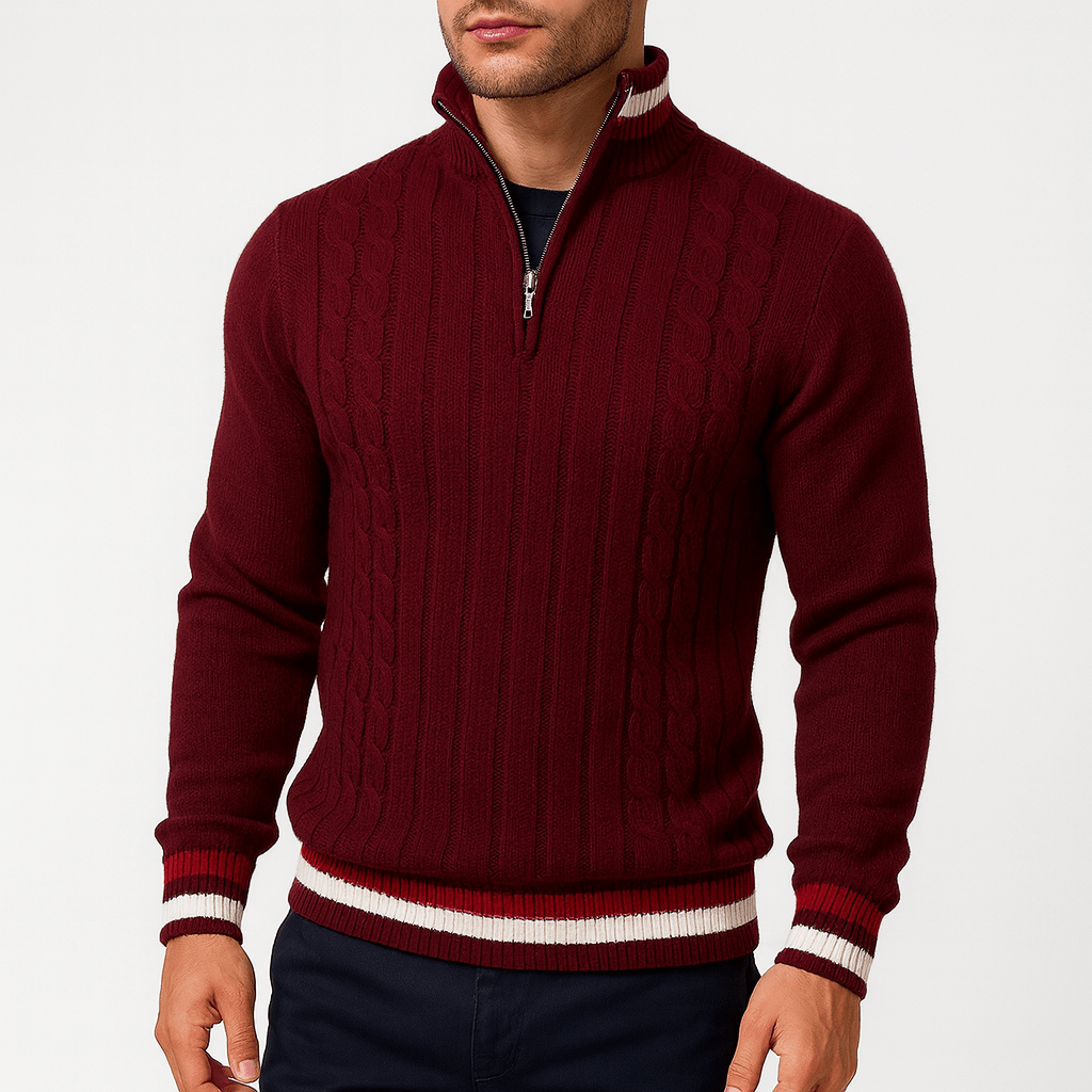 LUXEOUTFIT | Wool Zip Sweater