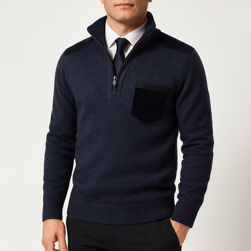 LUXEOUTFIT | Wool Zip Sweater