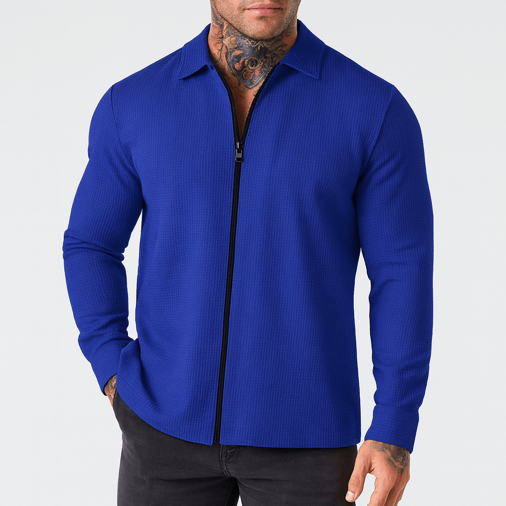 LUXEOUTFIT | Woven Zip Shirt