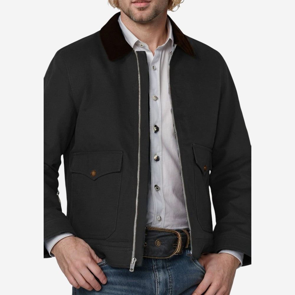 LUXEOUTFIT | Cotton Blend Zip Jacket