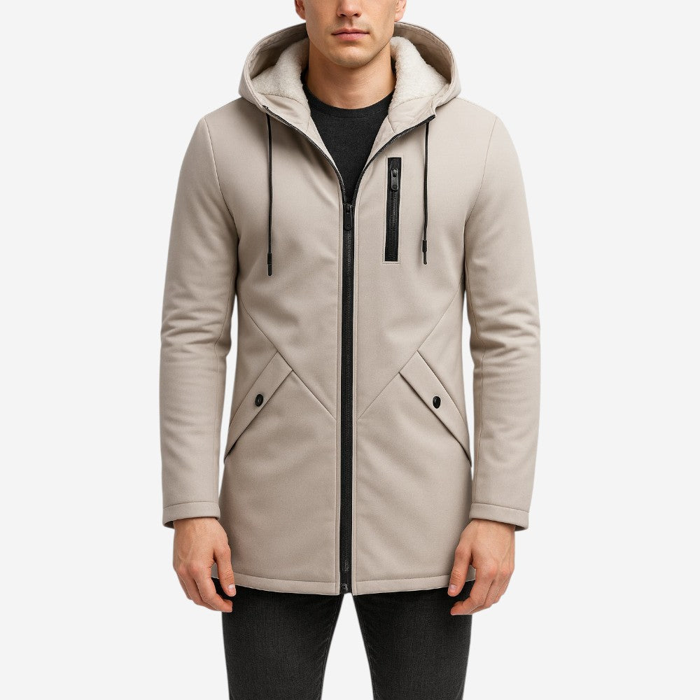 LUXEOUTFIT | Fleece-Lined Hooded Jacket