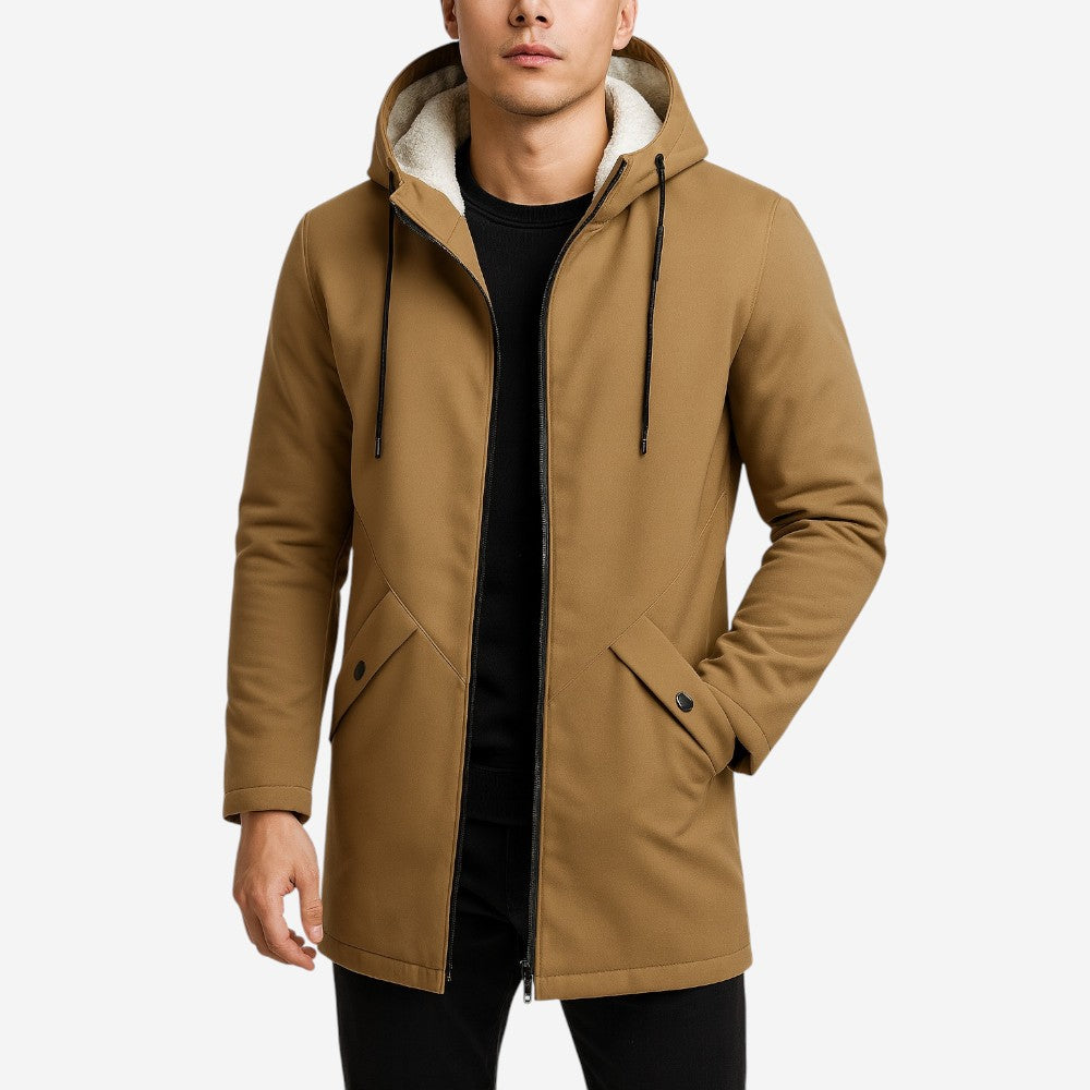 LUXEOUTFIT | Fleece-Lined Hooded Jacket