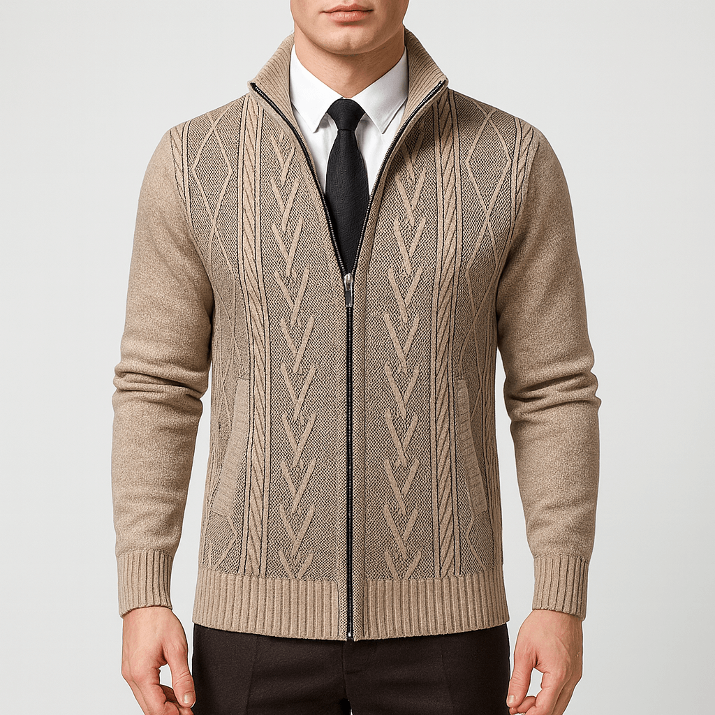 LUXEOUTFIT | Wool Zip Cardigan