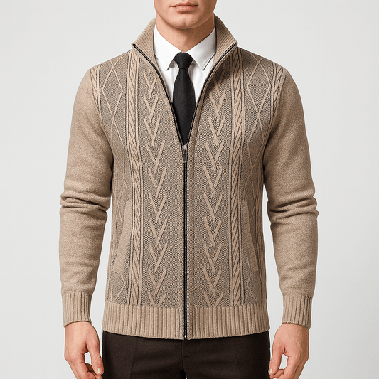 LUXEOUTFIT | Wool Zip Cardigan