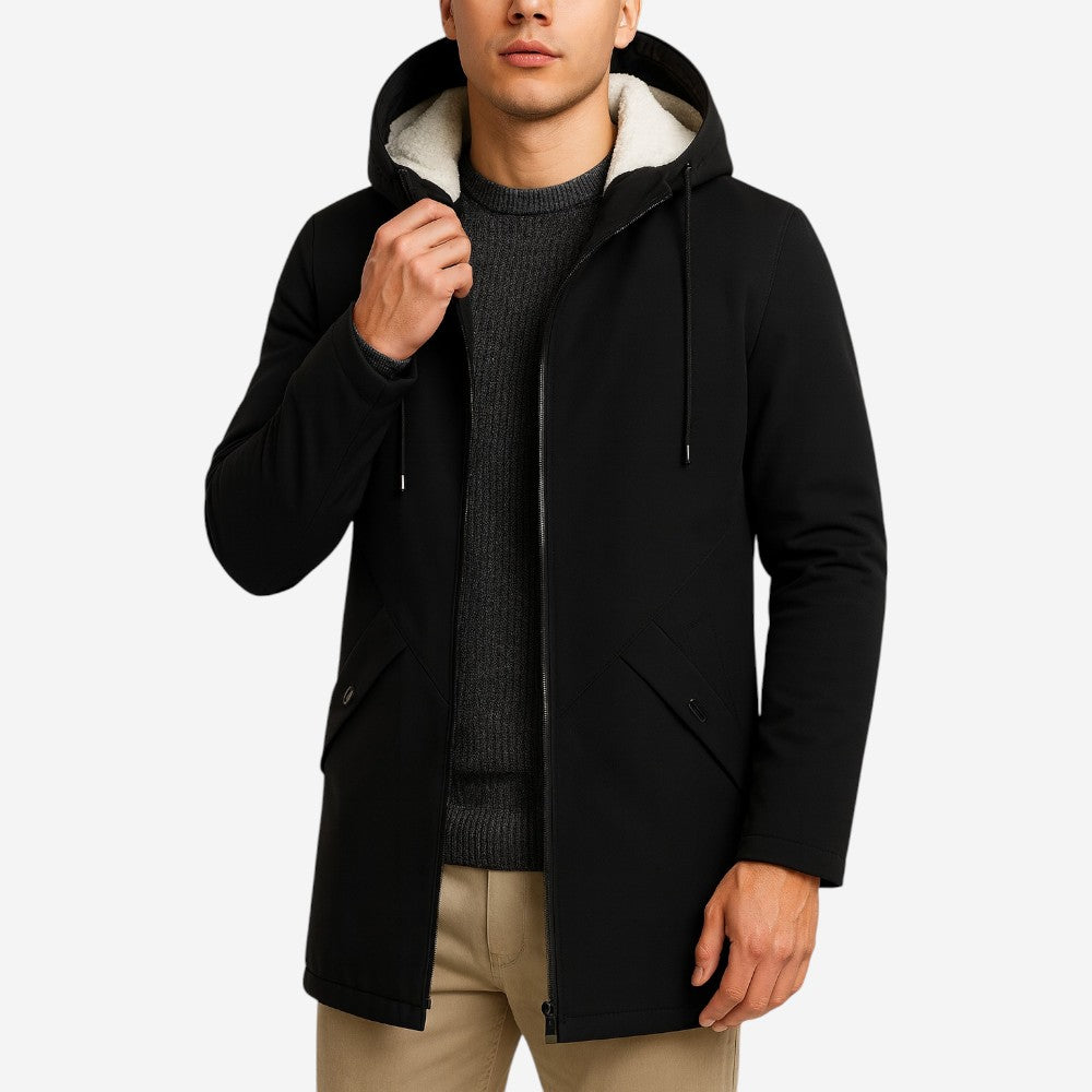 LUXEOUTFIT | Fleece-Lined Hooded Jacket