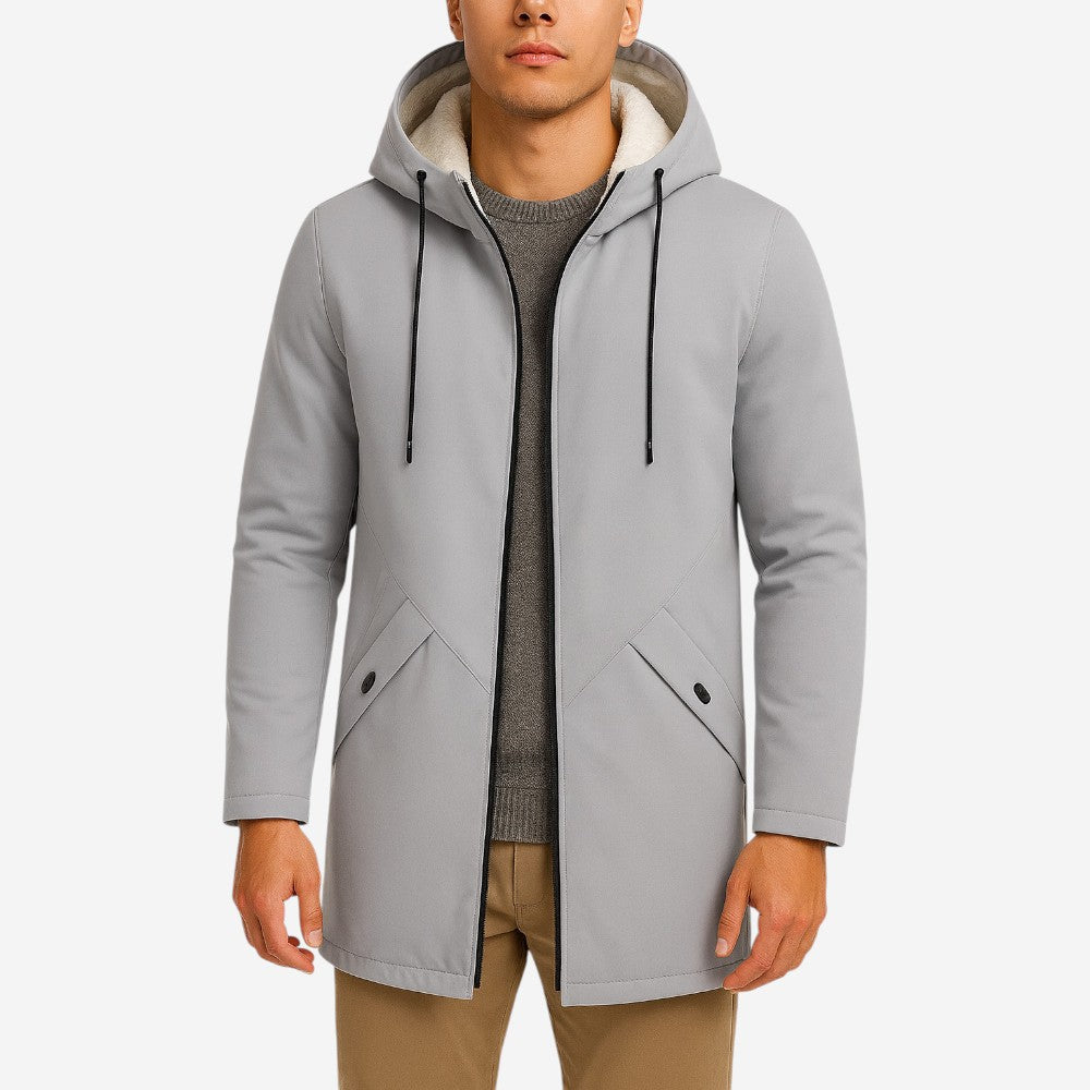 LUXEOUTFIT | Fleece-Lined Hooded Jacket