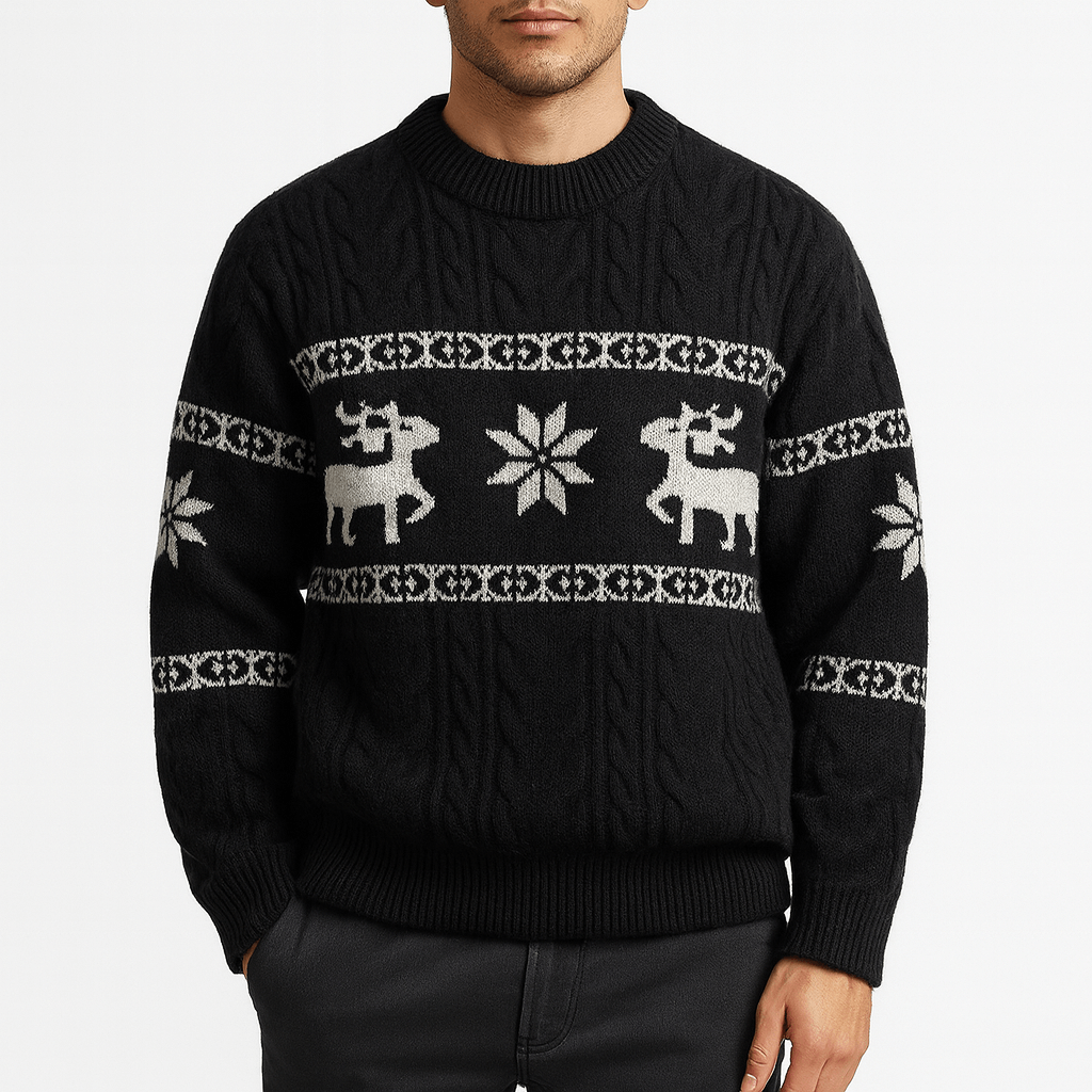 LUXEOUTFIT | Reindeer Knit Sweater