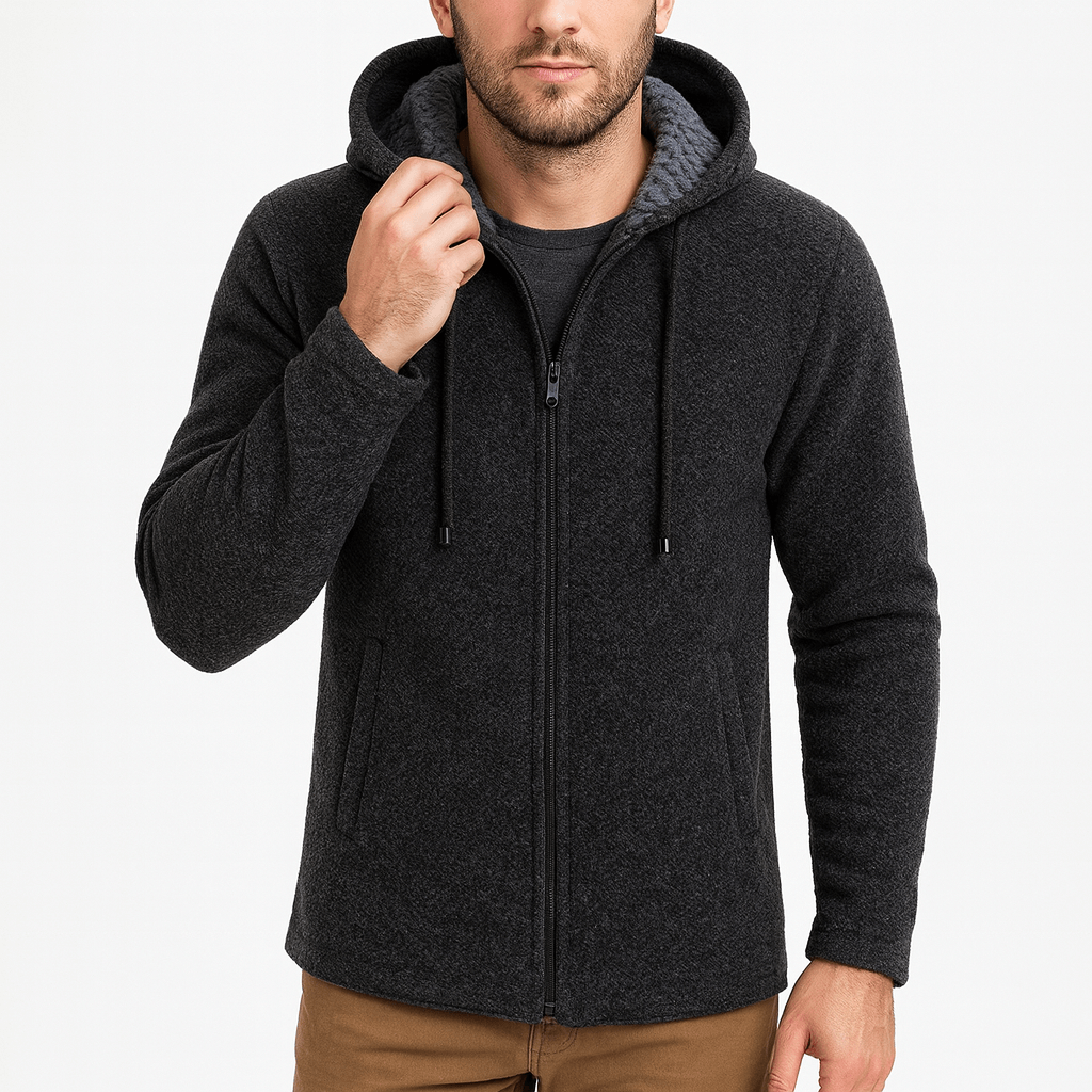 LUXEOUTFIT | Chenille Hooded Cardigan