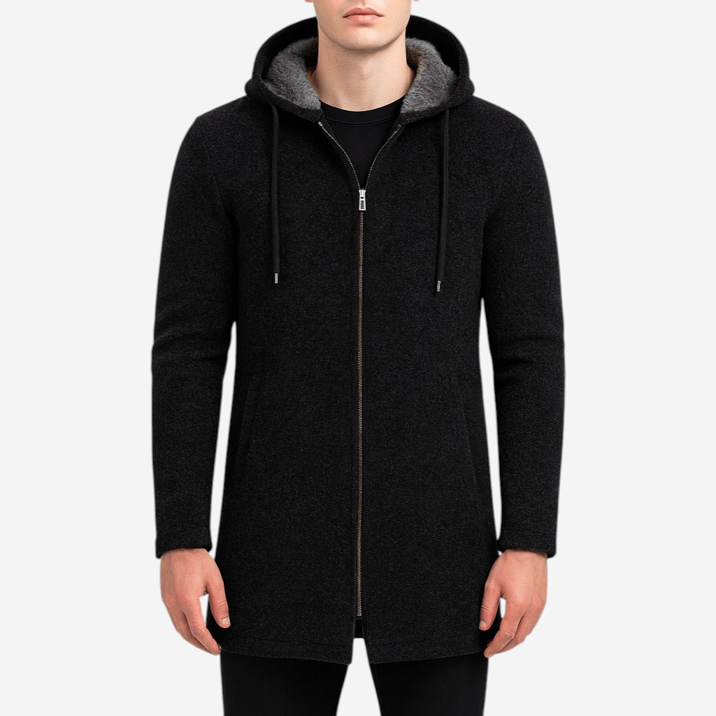 LUXEOUTFIT | Chenille Hooded Cardigan