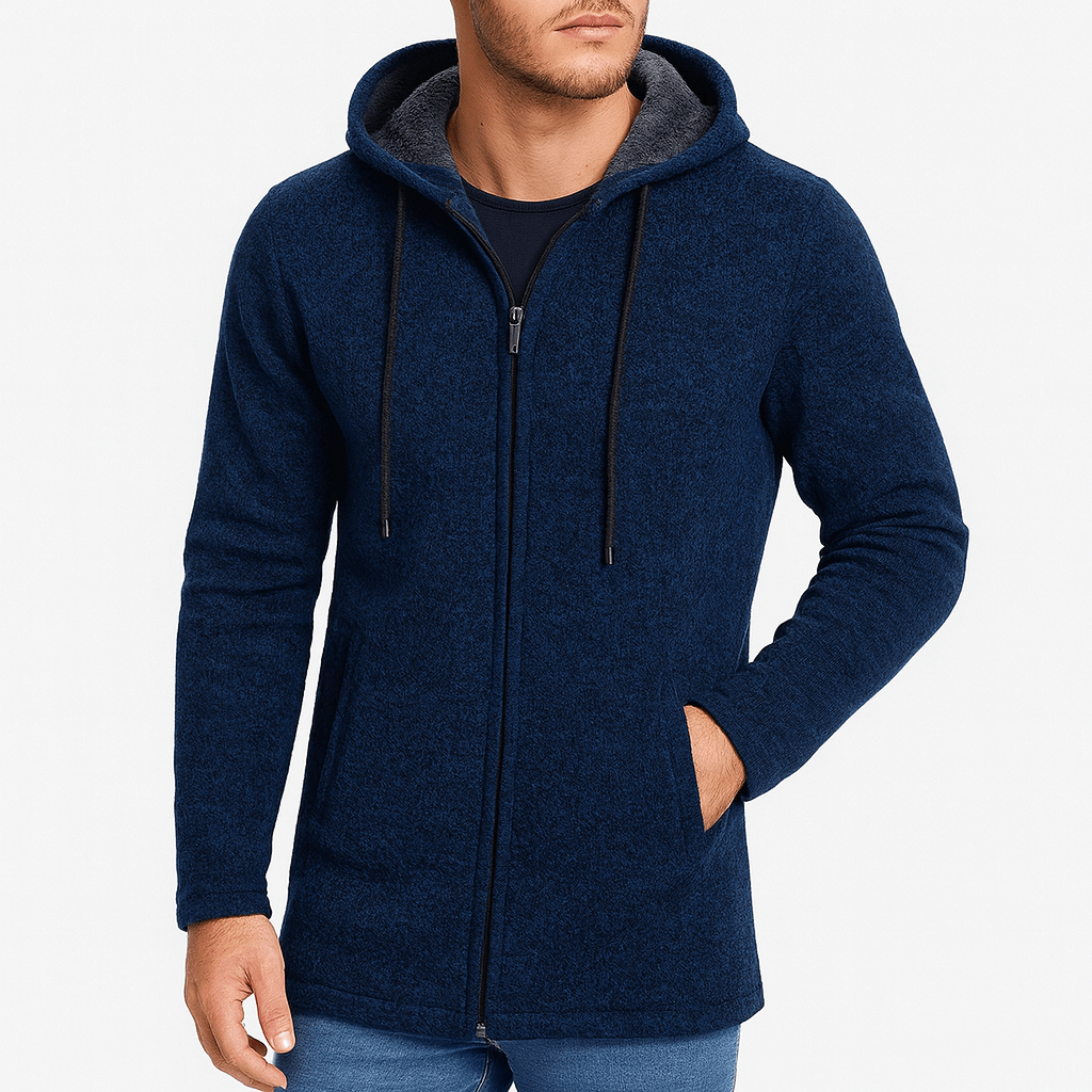 LUXEOUTFIT | Chenille Hooded Cardigan