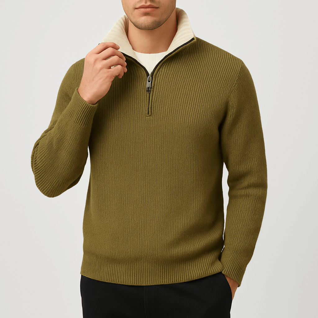 LUXEOUTFIT | Alpine Quarter-Zip Sweater