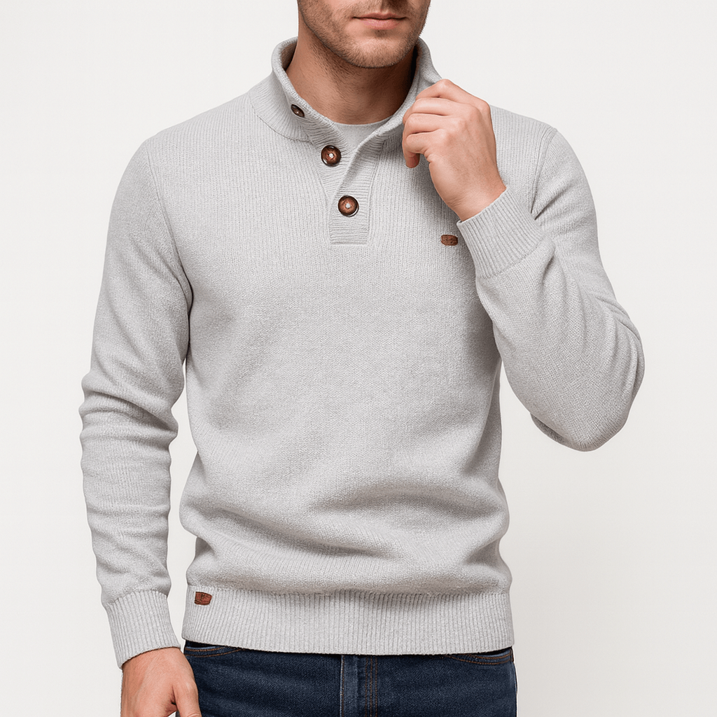 LUXEOUTFIT | Button-Up Knitted Jumper