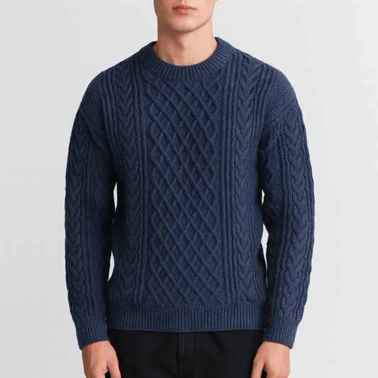 LUXEOUTFIT | Cable Knit Crew Neck Jumper