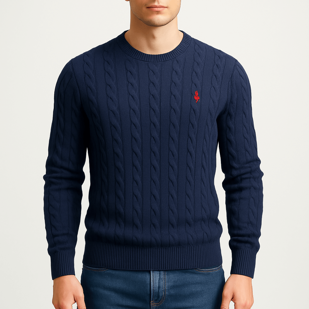 LUXEOUTFIT | Cable Knit Sweatshirt