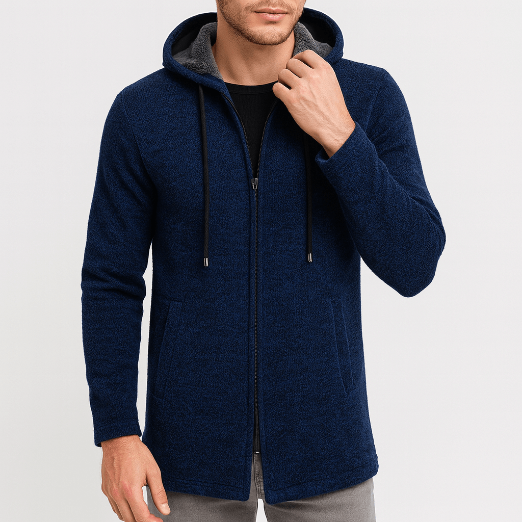 LUXEOUTFIT | Chenille Hood Cardigan