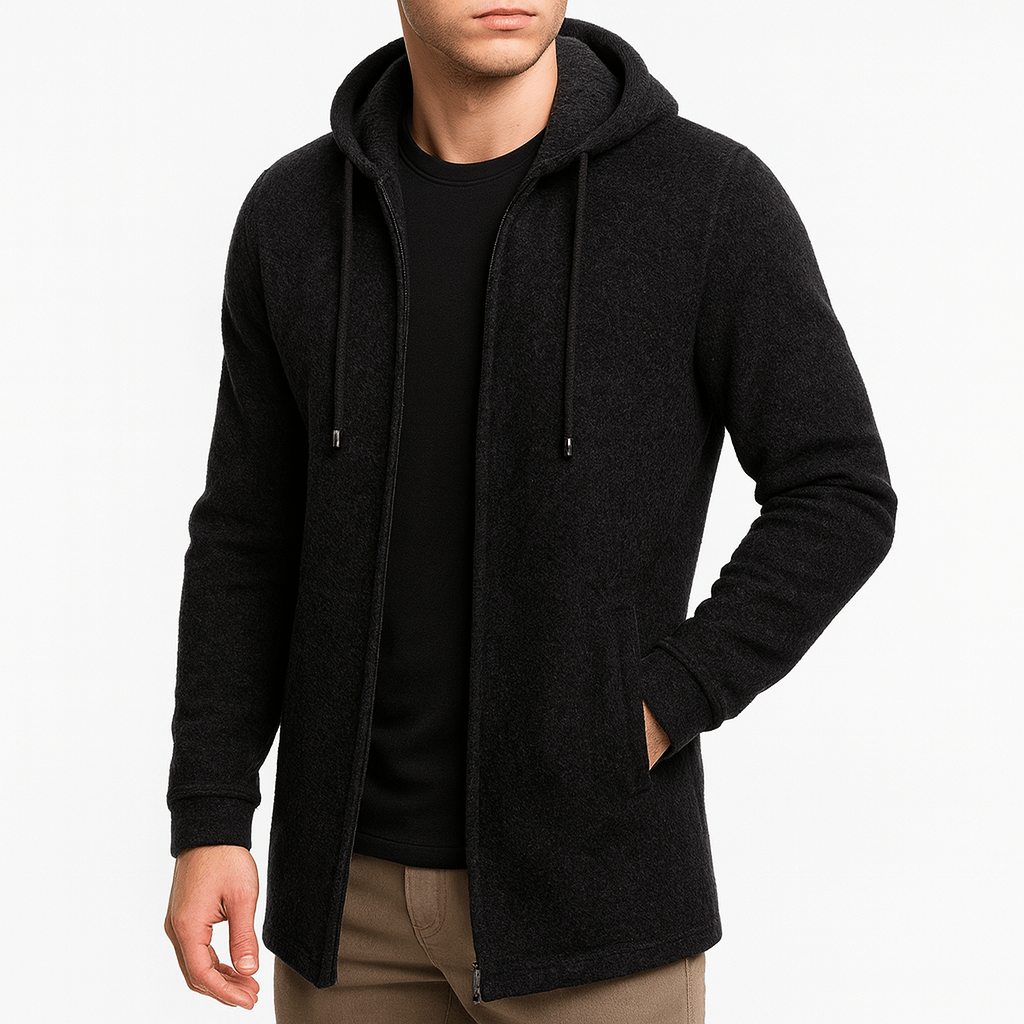 LUXEOUTFIT | Chenille Hood Cardigan