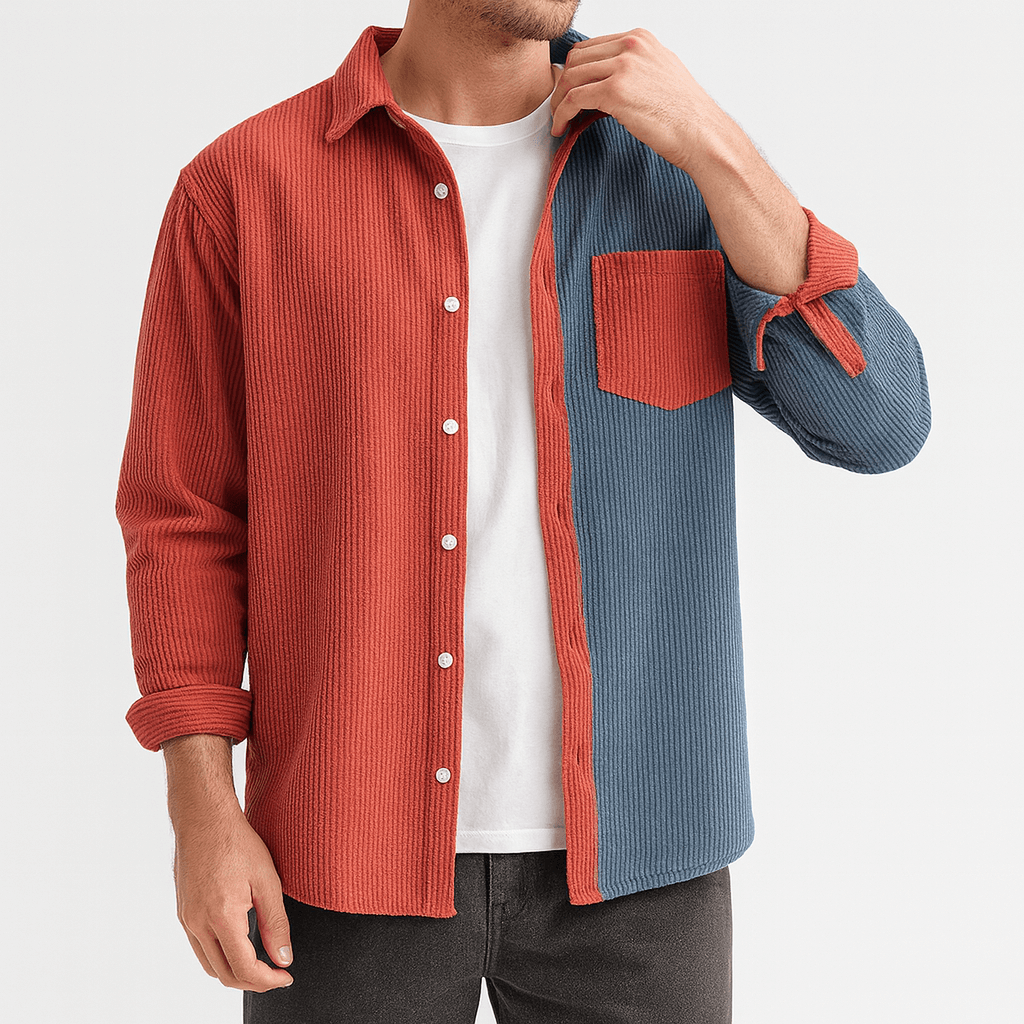 LUXEOUTFIT | Corduroy Block Shirt