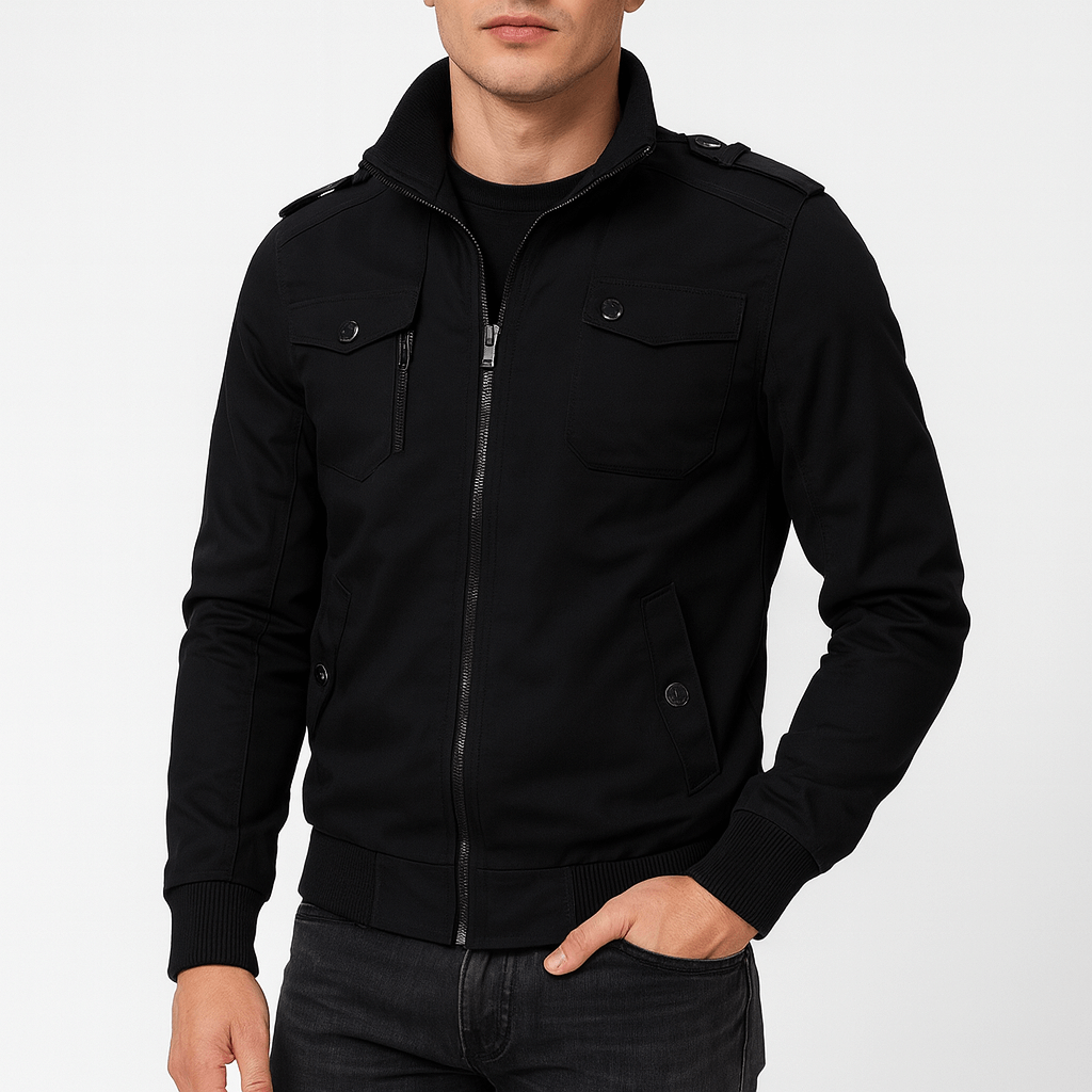 LUXEOUTFIT | Epaulette Bomber Jacket