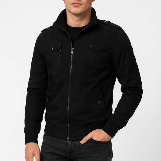 LUXEOUTFIT | Epaulette Bomber Jacket