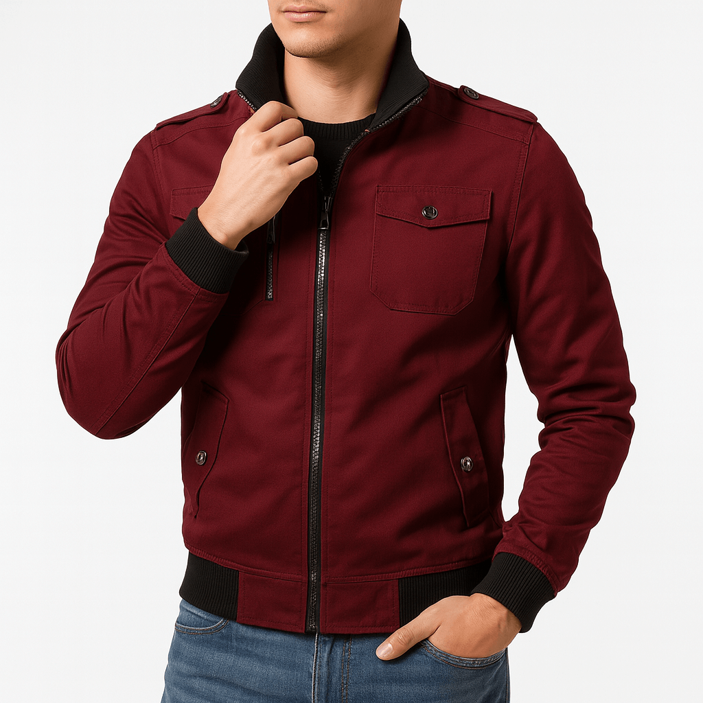 LUXEOUTFIT | Epaulette Bomber Jacket