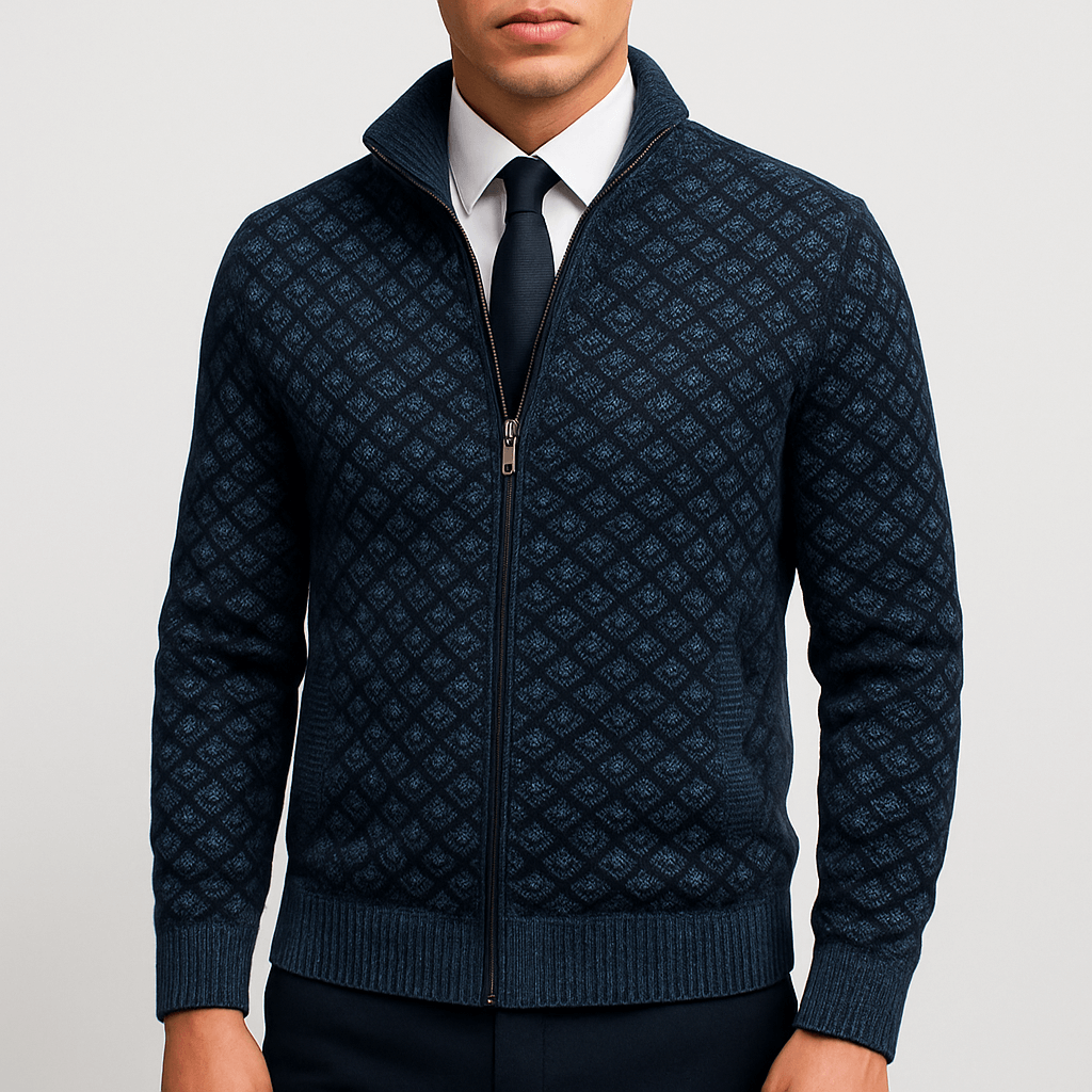 LUXEOUTFIT | Fitted Zip Cardigan