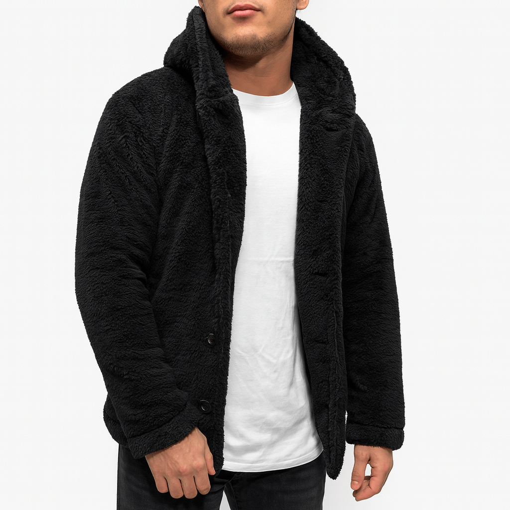 LUXEOUTFIT | Fleece Hooded Cardigan