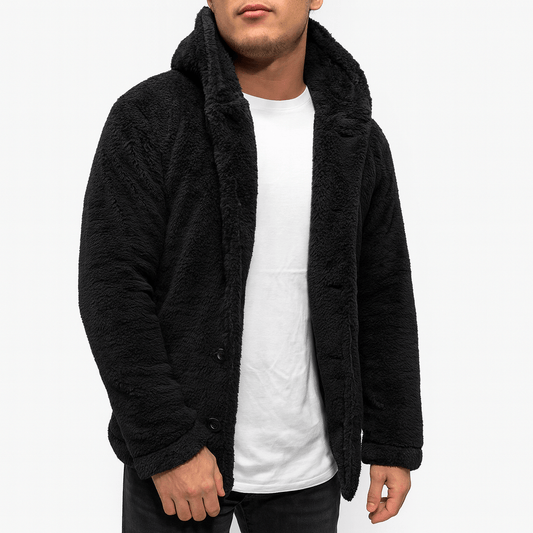 LUXEOUTFIT | Fleece Hooded Cardigan