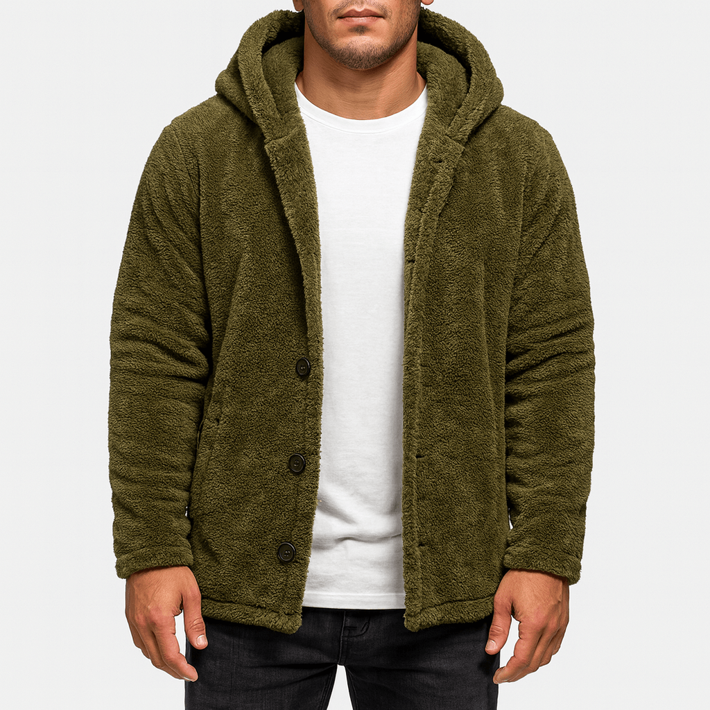 LUXEOUTFIT | Fleece Hooded Cardigan