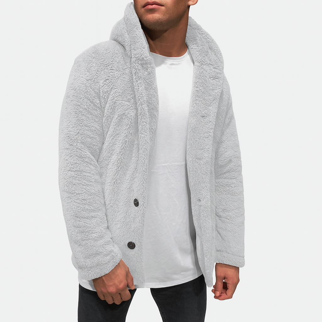 LUXEOUTFIT | Fleece Hooded Cardigan