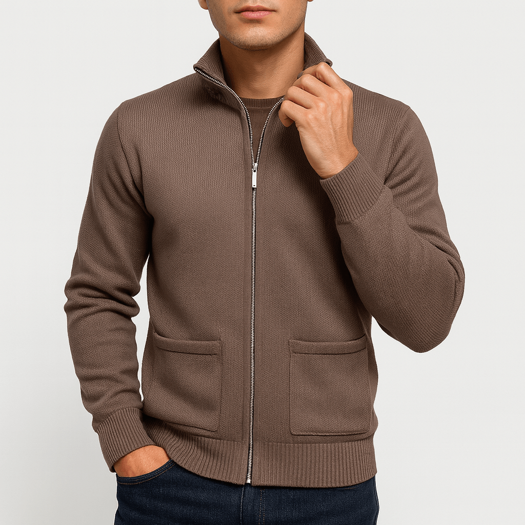 LUXEOUTFIT | Full-Zip Cotton Cardigan