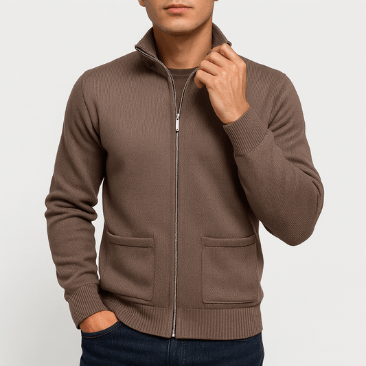 LUXEOUTFIT | Full-Zip Cotton Cardigan