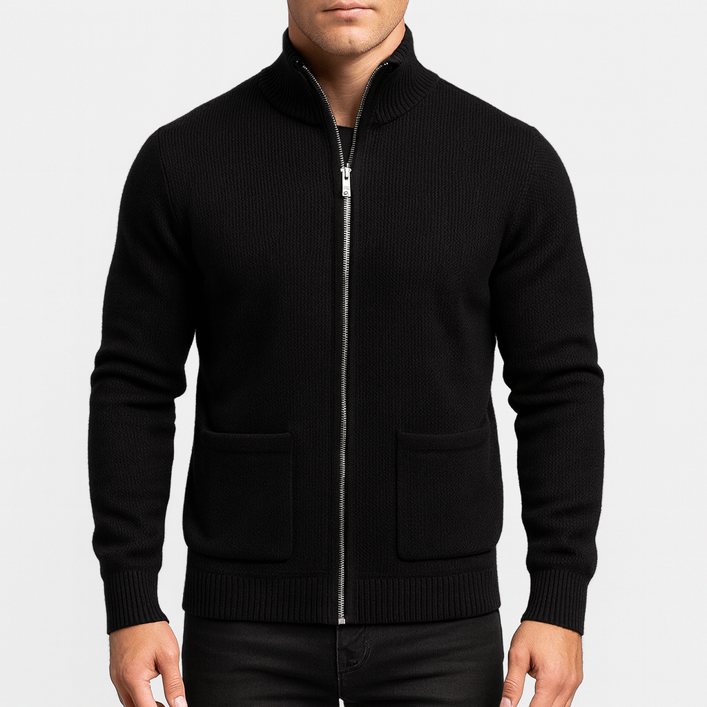 LUXEOUTFIT | Full-Zip Cotton Cardigan