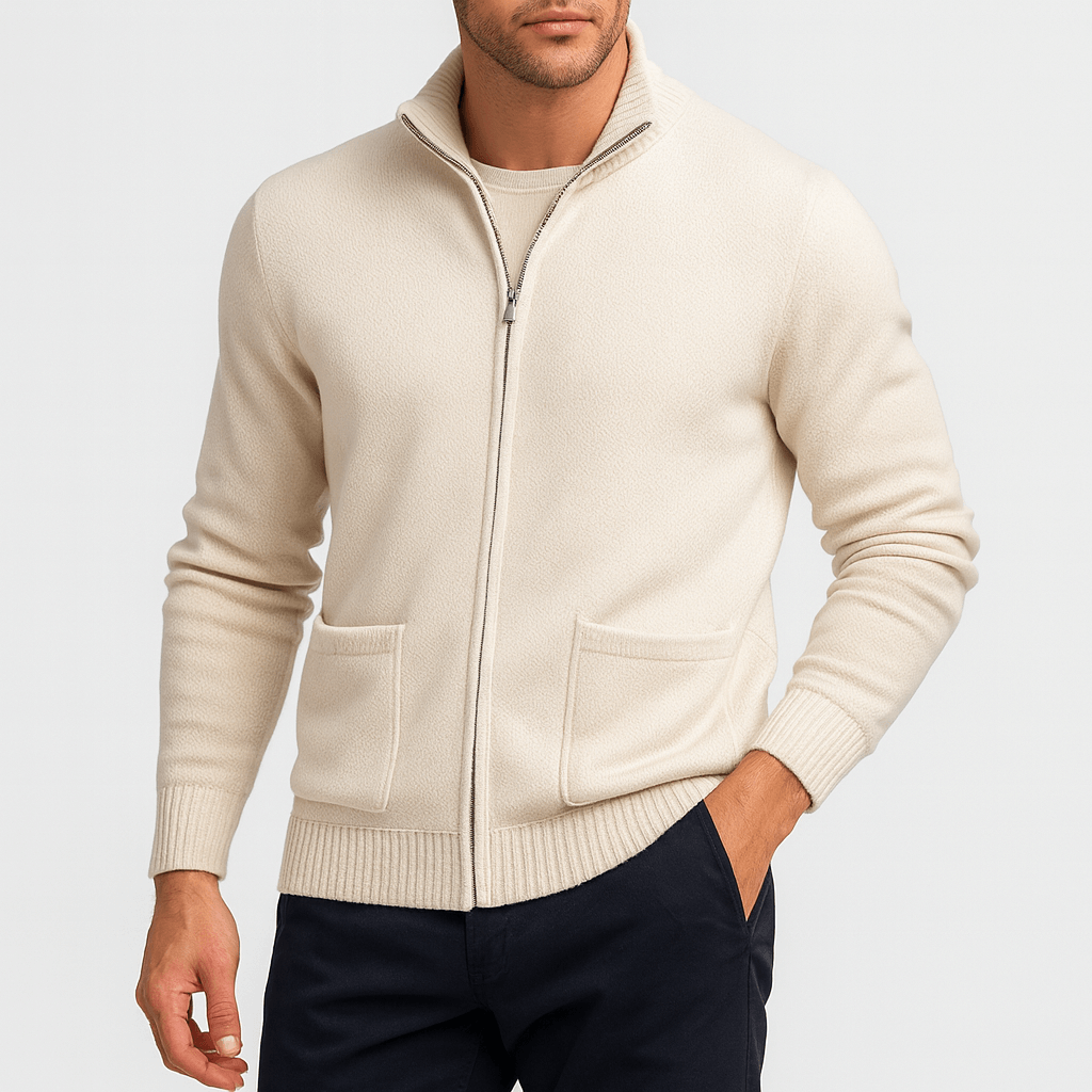 LUXEOUTFIT | Full-Zip Cotton Cardigan