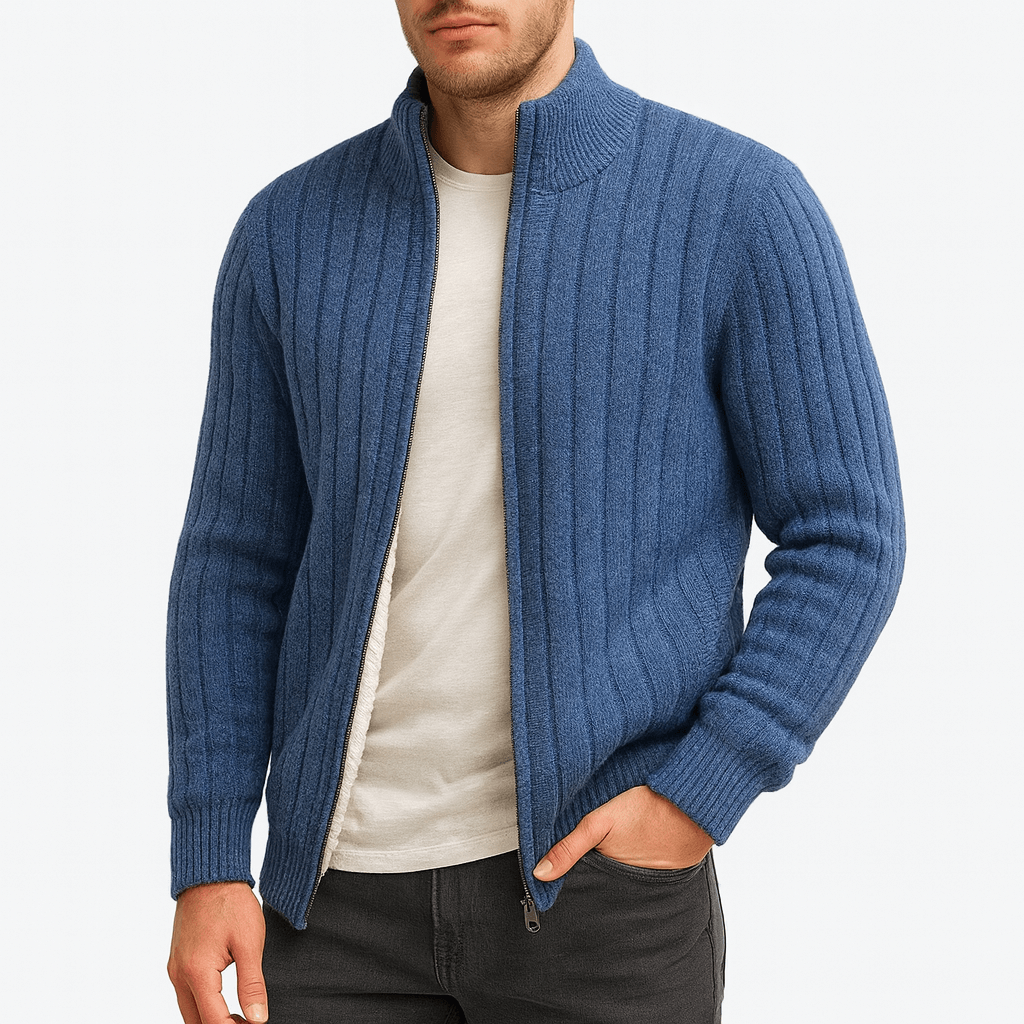 LUXEOUTFIT | Full-Zip Fleece Cardigan