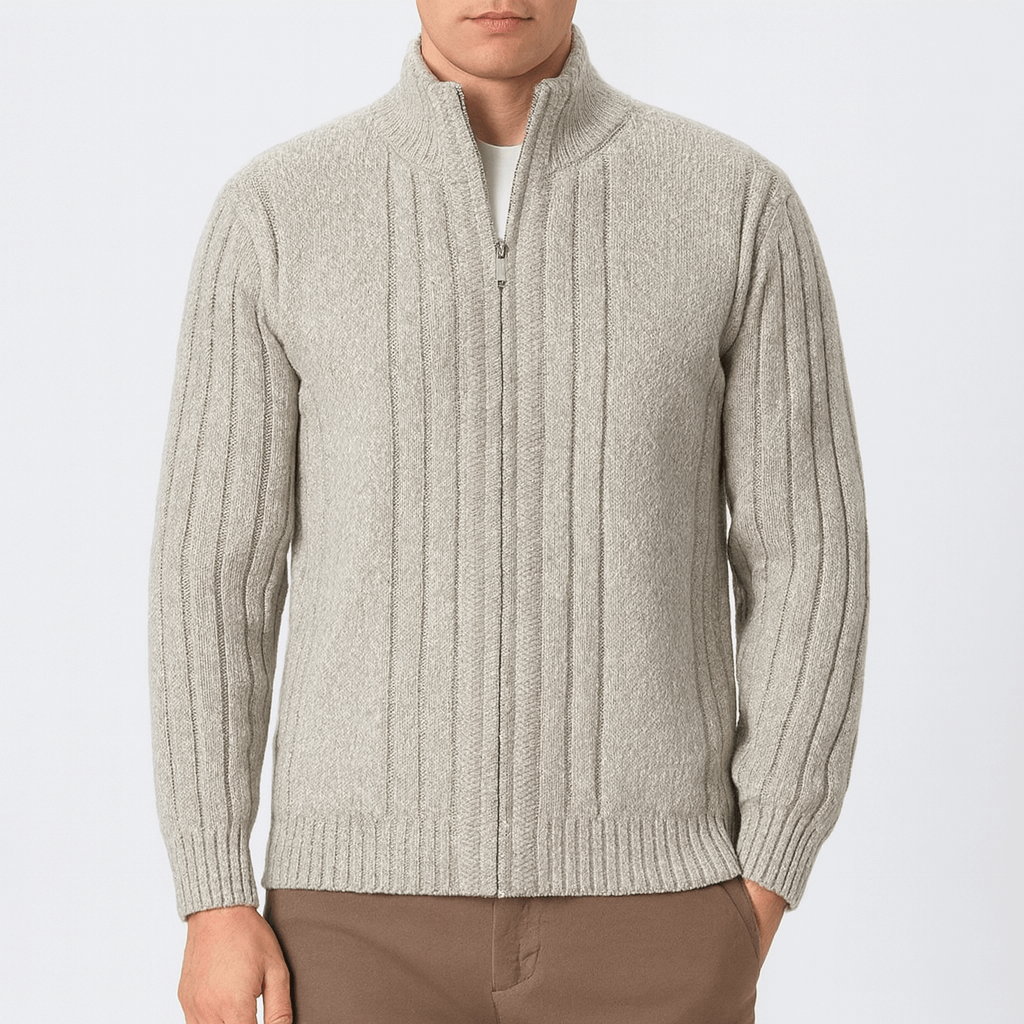 LUXEOUTFIT | Full-Zip Fleece Cardigan