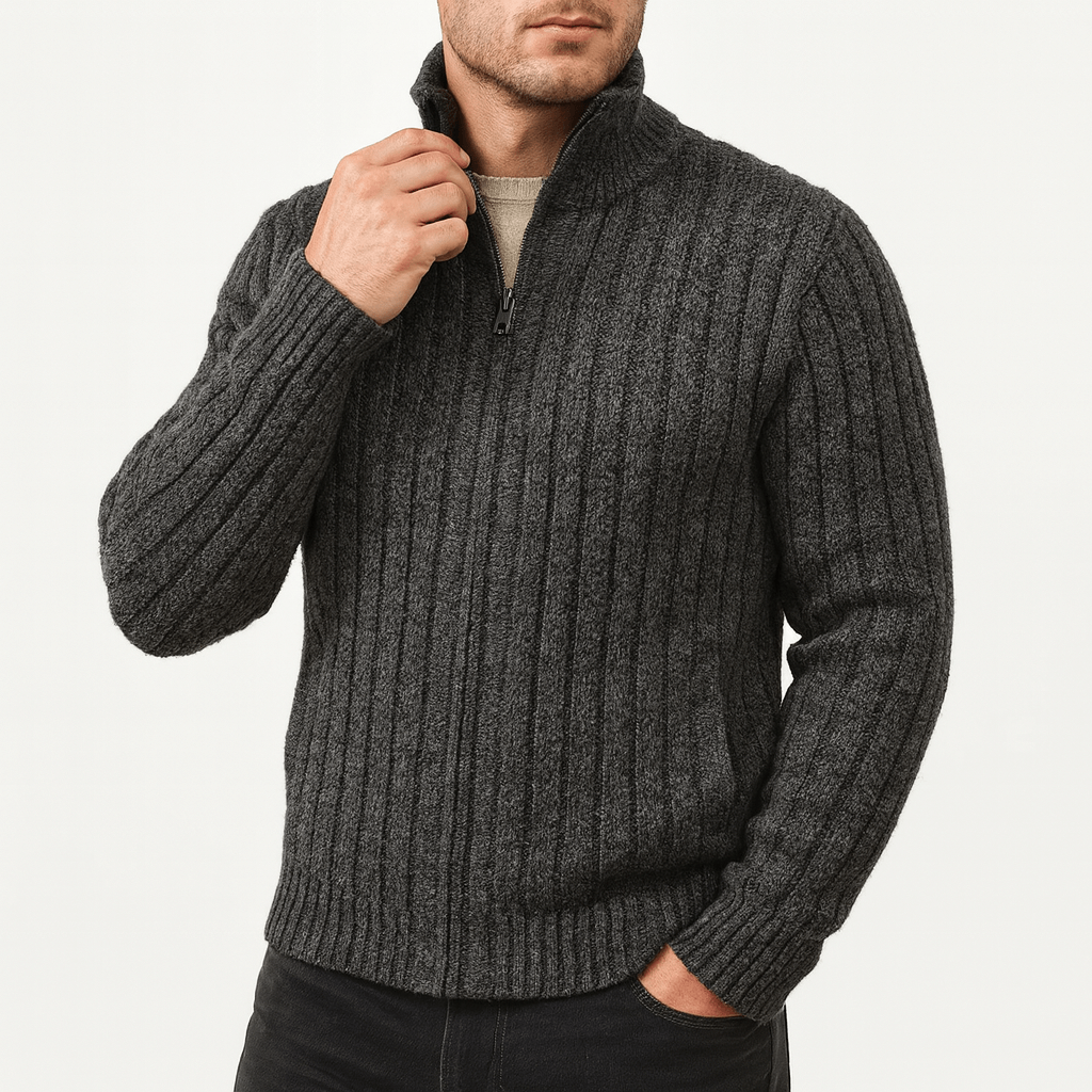 LUXEOUTFIT | Full-Zip Fleece Cardigan